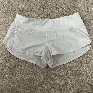 lululemon White Speed Up Low-Rise Lined Short 2.5
